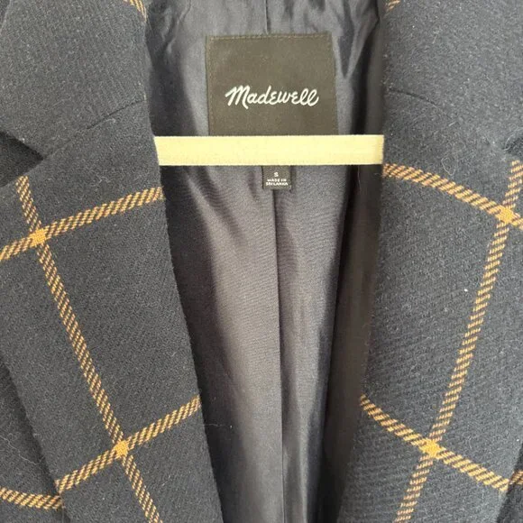 Madewell Larsen 1-Button Wool Blend Windowpane Blazer - Picture 13 of 14